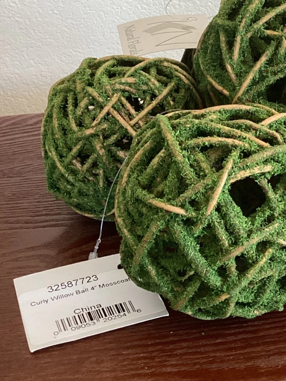 Moss coated 4” balls, 6 total